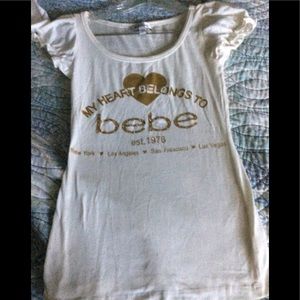 BEBE Baby Tee. “ My Heart Belongs To Bebe” VINTAGE